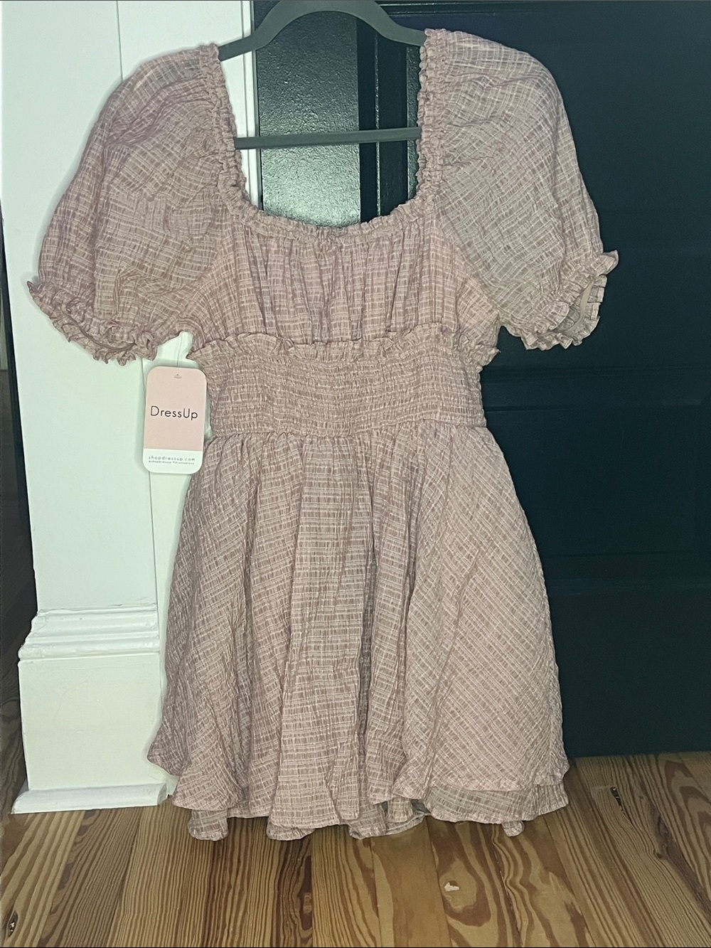 DressUp Mauve Pink Smocked Midi Dress